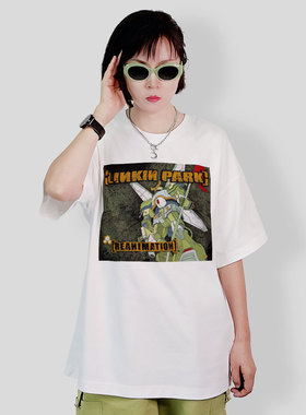 林肯公园 Linkin Park 重磅宽松纯棉oversize美式落肩款男女夏T恤