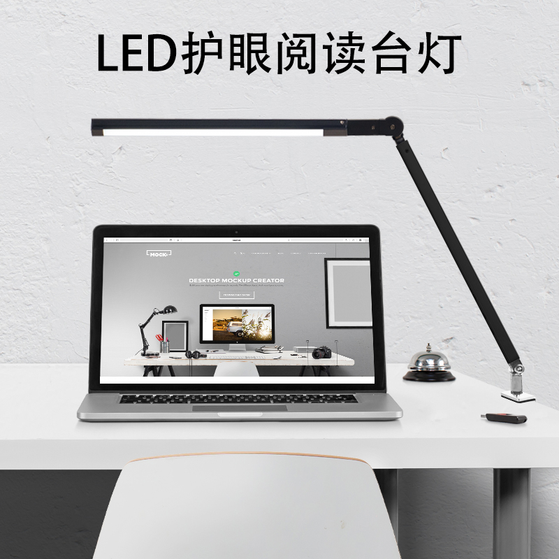LED长臂护眼台灯书桌夹子式学习不占桌面两节款|msdalam kategori keluarga memasang ibu, Lampu &amp; Lighting Fixtures, lampu meja, Membaca lampu (Eye/Tulis cahaya) - dari Buy2taobao.com untuk memberikan perkhidmatan ejen Taobao profesional membeli