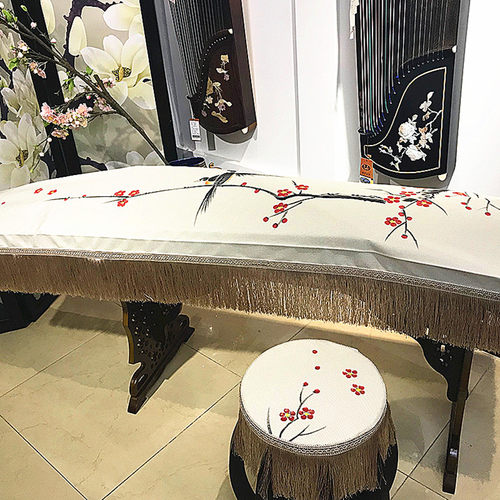 原创手绘古筝罩流苏喜上眉梢文艺