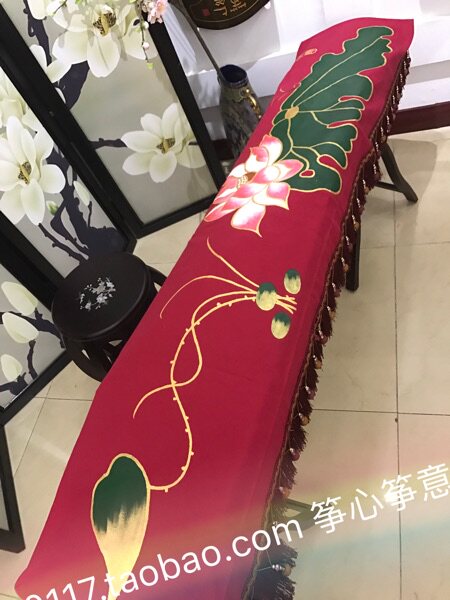 古筝罩古筝防尘罩子荷花琴罩原创手绘古筝学生礼品古筝罩