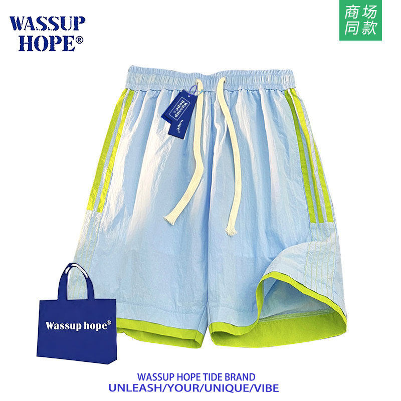 WASSUP HOPE短裤男女款2026新款夏季情侣宽松休闲五分沙滩裤子潮