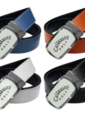 新款高尔夫卡拉威皮带 男女款头层牛皮耐磨运动裤休闲腰带