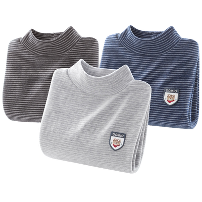 男童长袖打底衫半高领加厚上衣