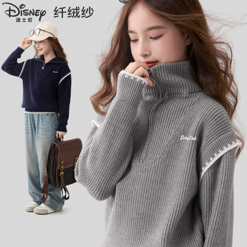 女童毛衣秋冬新款儿童针织衫大童