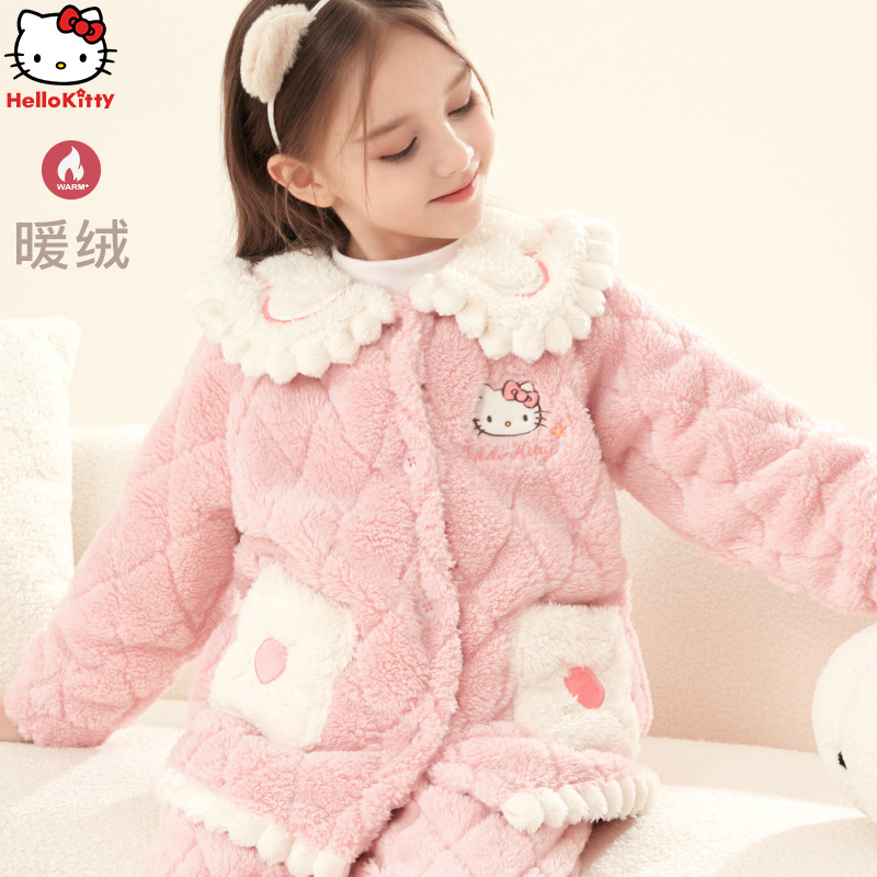 女童家居服套装洋气冬季