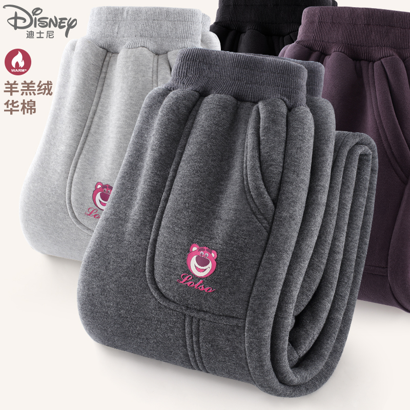 迪士尼长裤棉混纺运动加绒