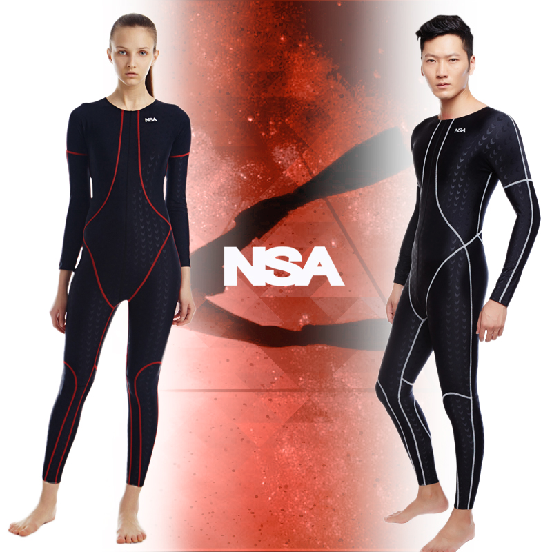 NSA男女全身连体速干防晒泳衣