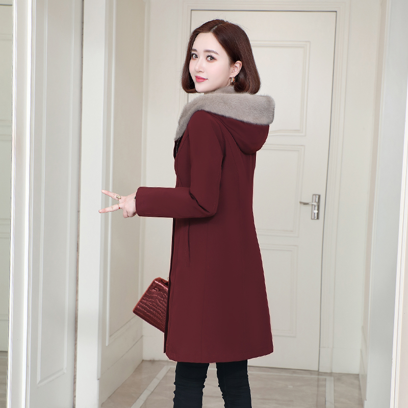 派克服女2023水貂毛内胆可脱卸