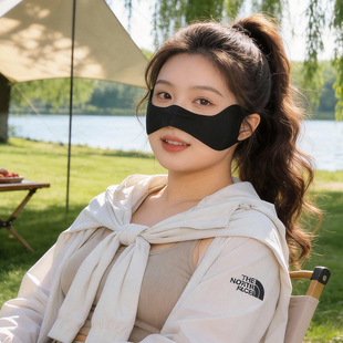 防晒面罩女2026新款防紫外线夏季户外骑行跑步遮脸颊冰丝蝴蝶口罩