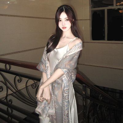 【刘亦菲同款】复古腰花披肩