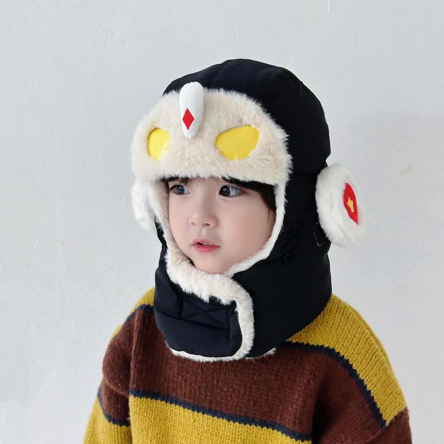 【新品特惠】儿童帽子围巾一体