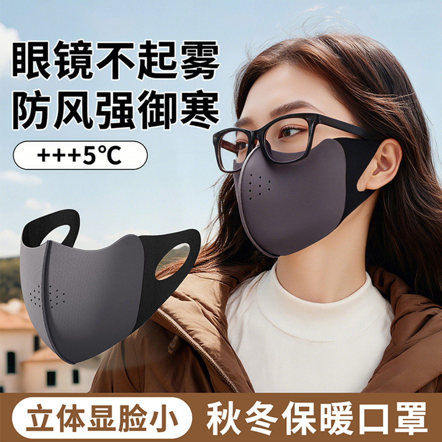 【眼镜不起雾】防风面罩