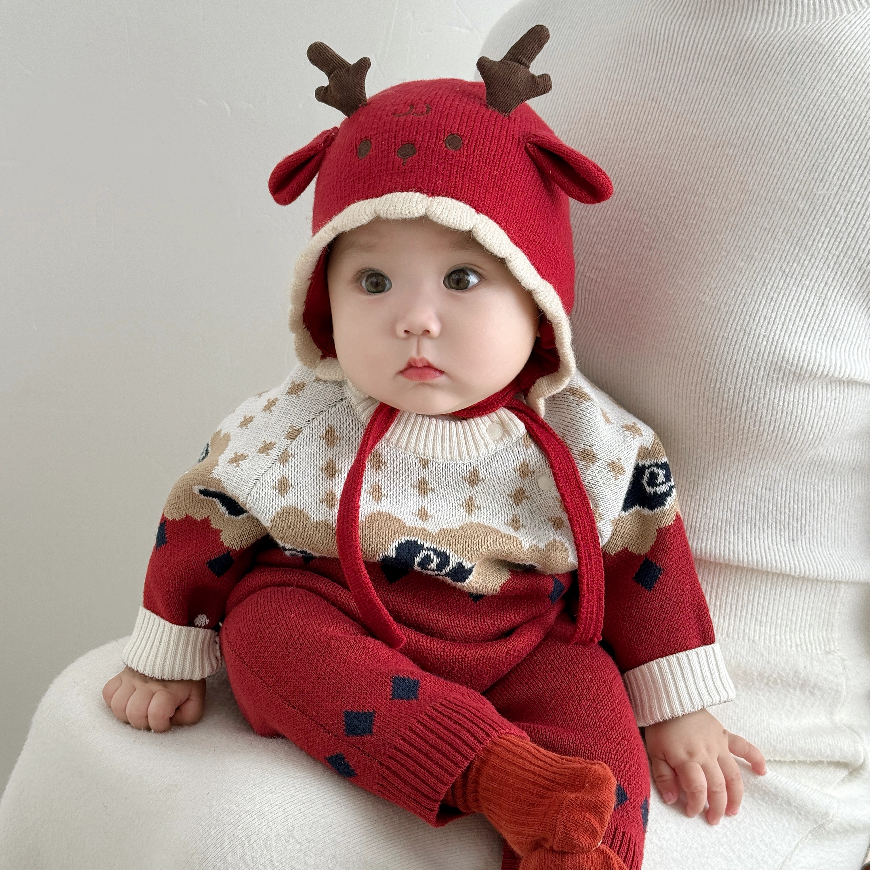 【圣诞节】儿童冬季保暖针织帽子