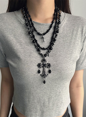 【哥特风】多层叠戴十字架项链