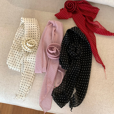 【温柔好看】波点系脖丝巾围巾