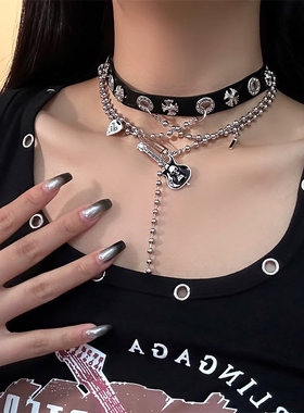 【嘻哈亚比风】流苏朋克叠戴项链