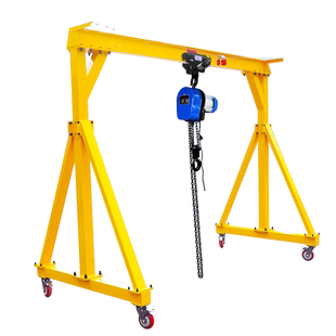 沪工小型龙门架龙门吊移动式航吊手推起重龙门架1吨2吨3吨T起重机