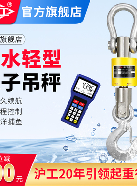 沪工电子吊秤10吨吊磅5吨磅秤3t防水带打印行车吊钩秤掉秤吊称