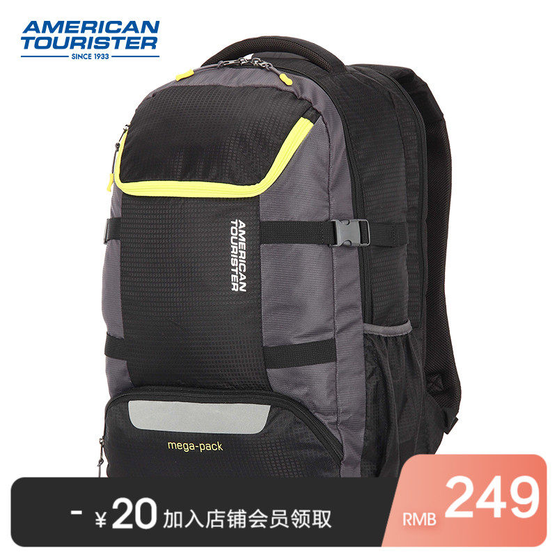 美旅双肩背包男多功能大容量运动包耐磨防刮旅行包时尚登山包82O