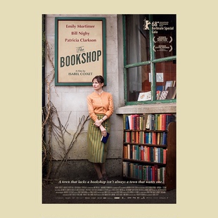 书店电影海报The Bookshop 文艺房间装饰画画芯宿舍卧室背景墙贴