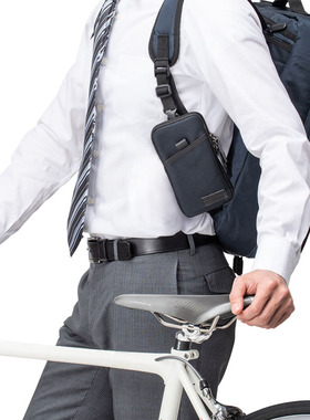 日本山业SANWA手机收纳包便携包多功能小型运动挎包腰包男手包潮