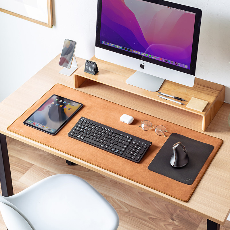 山业大尺寸鼠标垫仿皮绒面