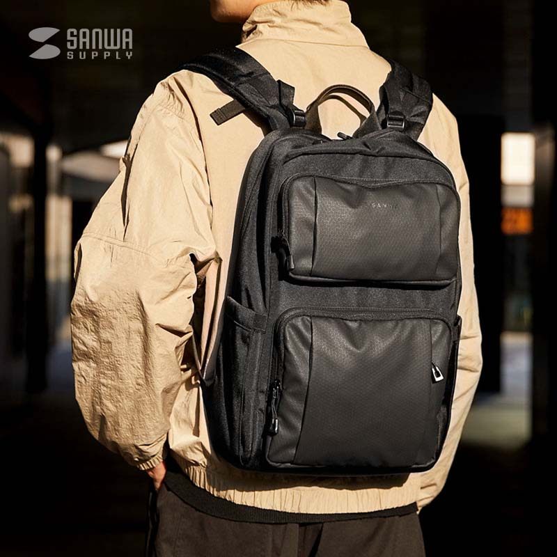 日本山业休闲双肩包15.6寸电脑包学生男包简约轻便大容量商务通勤