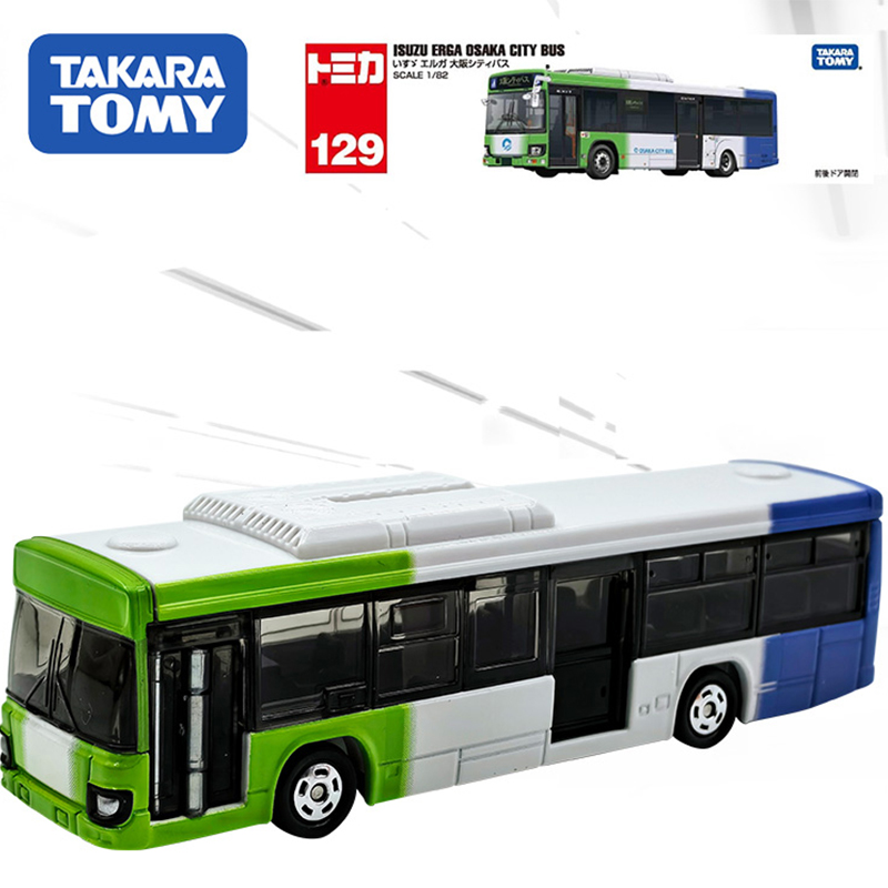 TOMY/多美卡仿真合金小汽车模长款129号五十铃城市巴士客车228660