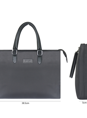 BISI百仕新款公文包简约黑色商务手提包大容量文件包防水电脑5548