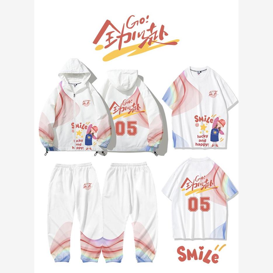 小初高中校运会班服定制风衣套装毕业季卫衣外套幼儿园服印字logo