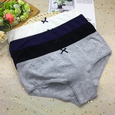 女士蝴蝶结花边薄款夏季三角裤