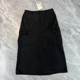 11.2七号… 半身裙开叉直筒长裙休闲风女裙子 秋冬呢料高腰工装