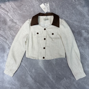 12.19卓d姿 春秋拼色设计立体廓形小香外套女装