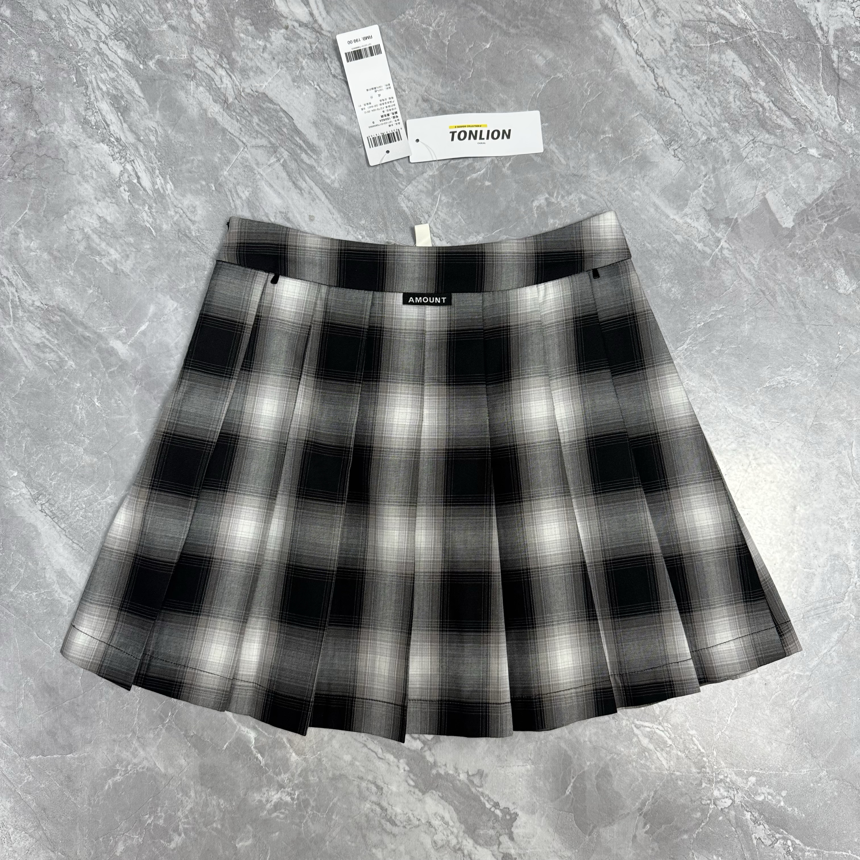 5.14唐s 百搭显瘦jk学院风格纹压褶短裙半身裙设计感百褶裙子