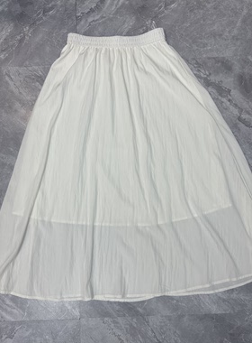 7.27IYF剪标 梨形天菜 垂感白色半身长裙夏日松弛感单品