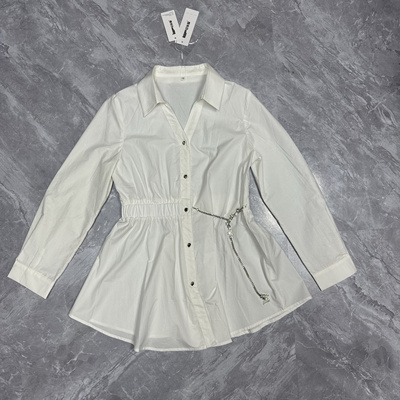 3.12IYF 春季新款韩版时尚小众设计百搭收腰显瘦中衬衫