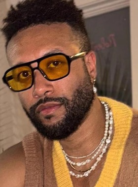 方形太阳眼镜男款飞行员墨镜高级感复古黄色大脸女骑行护目镜雪地