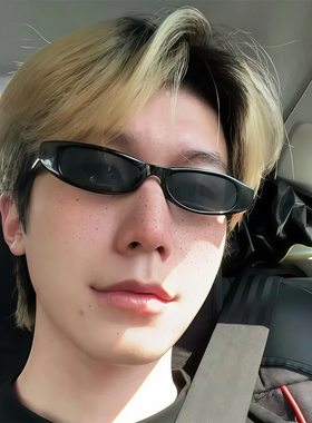 欧美时尚个性猫眼小框墨镜女跨境玳瑁窄框辣妹风糖果色太阳镜防晒