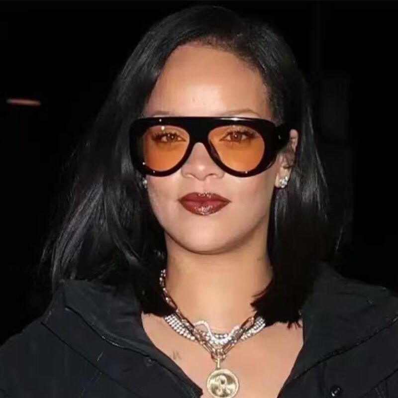 蕾哈娜同款欧美大框蛤蟆镜ins欧美时尚遮阳百搭太阳眼镜粗框墨镜