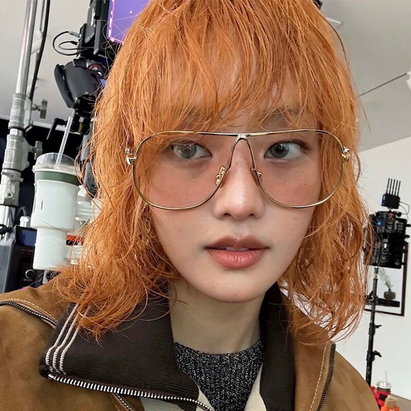 新款欧美时尚金属大框墨镜复古凹造型蛤蟆镜防紫外线飞行员太阳镜