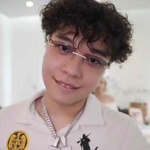 泰格西同款镶钻墨镜男复古无框多边形太阳眼镜潮嘻哈rapper新说唱