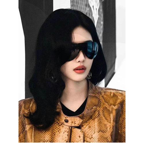 aespa宁艺卓同款飞行员墨镜女高级感显脸小金属太阳眼镜时尚街拍