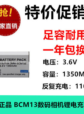 适用于松下DMW-BCM13E电池 反复充电1100次 数码摄像机 带保护板