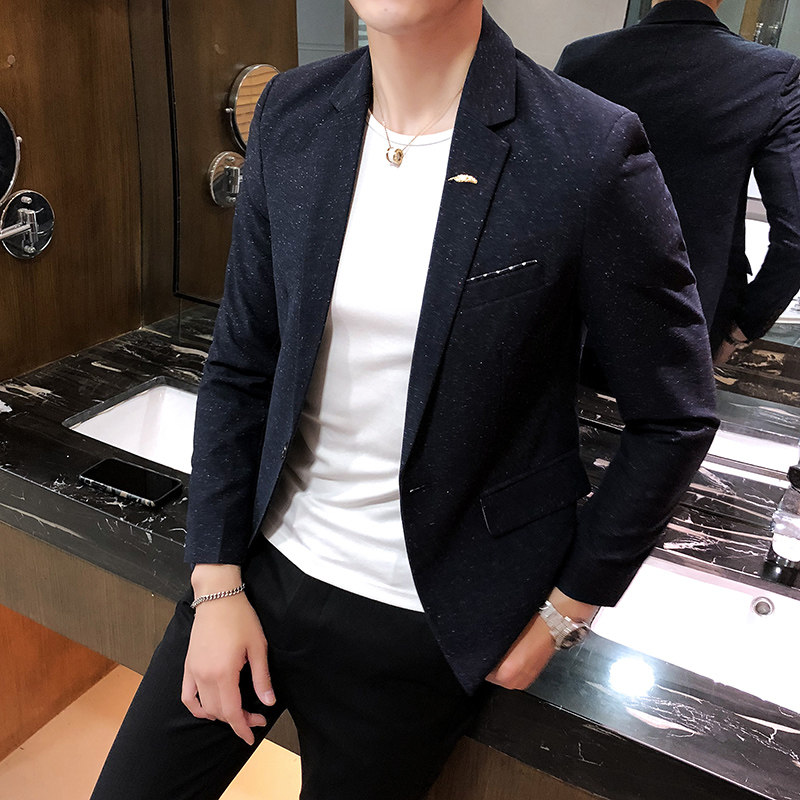 恋爱先生程皓靳东明星同款男士西服春季新款休闲西装男装外套潮