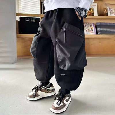 男童工装裤秋冬季痞帅儿