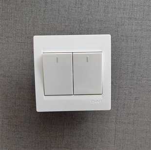 正泰开关插座86型 NEW7Q系列NEW7-Q00400A二联双控开关面板二开双