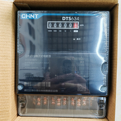 正泰电表 三相互感表DTS634 220/380V0.015-0.075(6)A B级计度器