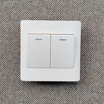 正泰开关面板86型插座 二联单控开关 二位单开NEW7-W00300A面板