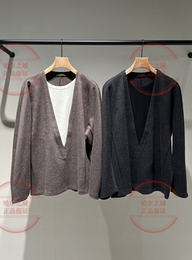 LESS女装 2025年冬新款假两件套头针织卫衣2P0416490国内正品代购