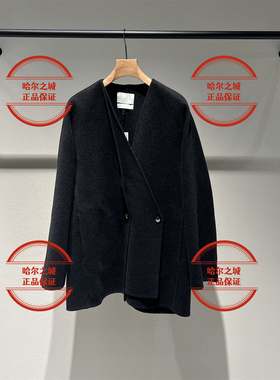 速发 LESS商场同款2025冬 新款2PB81517H短款绵羊毛呢子大衣时尚